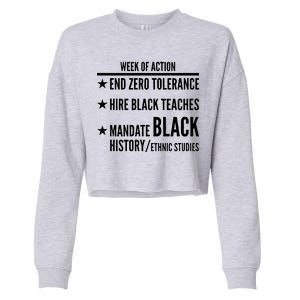 Week Of Action Black Live Matter Cropped Pullover Crew