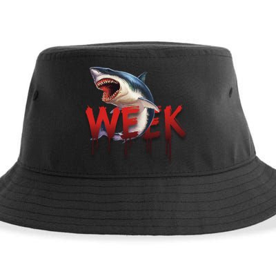 Week Of The Shark Logo Sustainable Bucket Hat