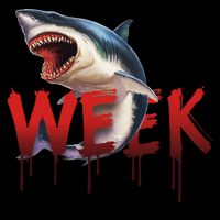Week Of The Shark Logo Drawstring Bag