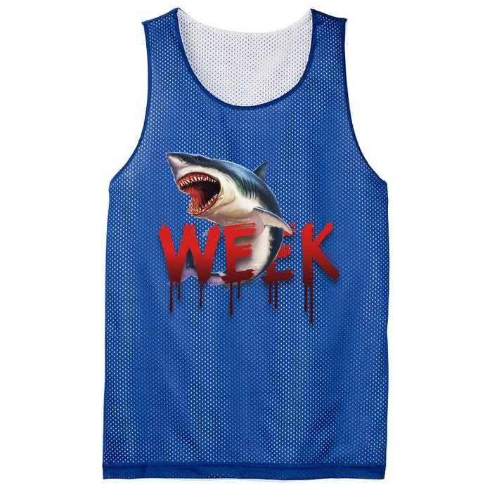 Week Of The Shark Logo Mesh Reversible Basketball Jersey Tank