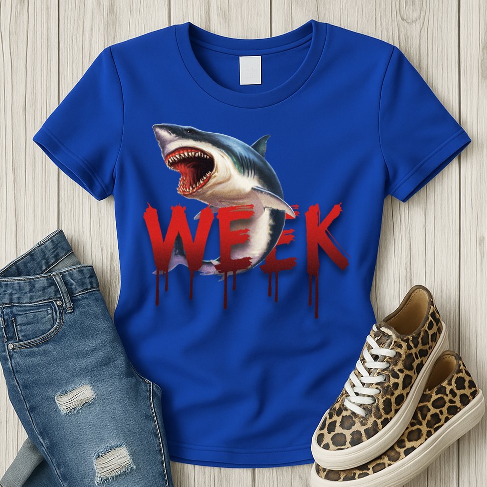 Week Of The Shark Logo Womens T-Shirt