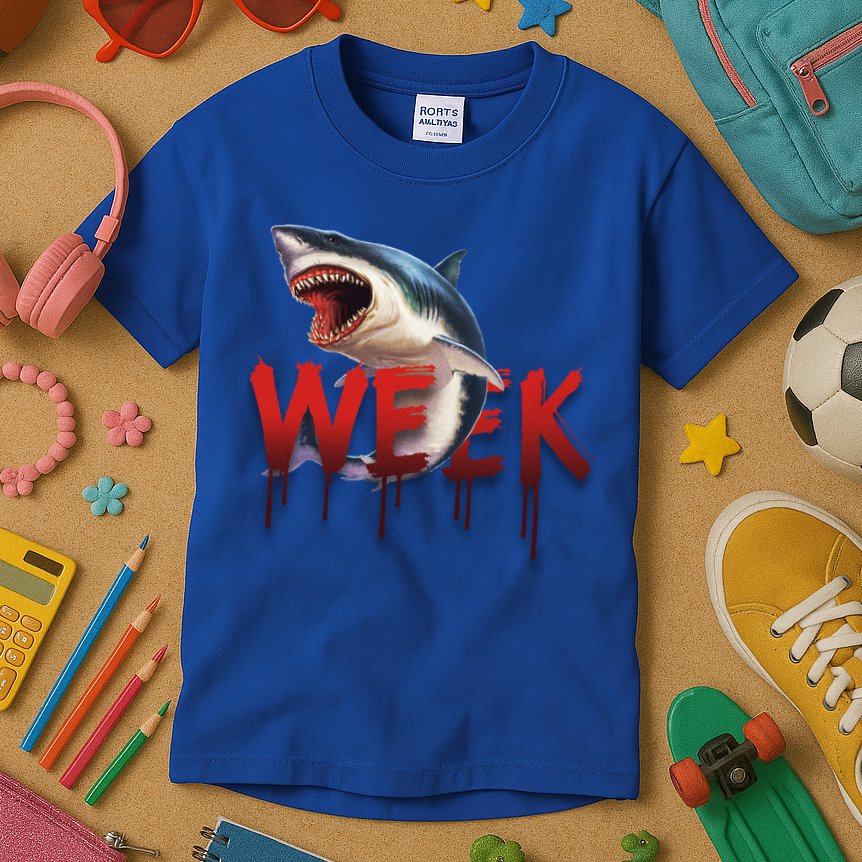 Week Of The Shark Logo Kids T-Shirt