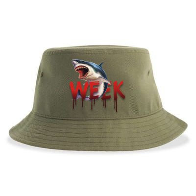 Week Of The Shark Logo Sustainable Bucket Hat