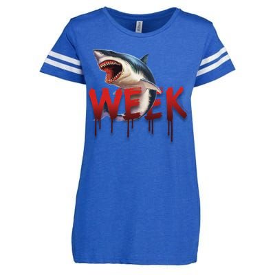 Week Of The Shark Logo Enza Ladies Jersey Football T-Shirt