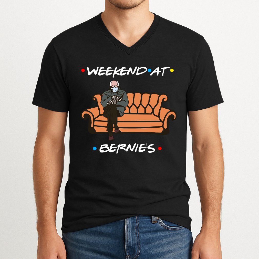 Weekend At Bernie's Meme V-Neck T-Shirt