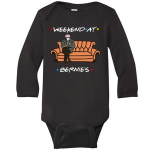 Weekend At Bernie's Meme Baby Long Sleeve Bodysuit