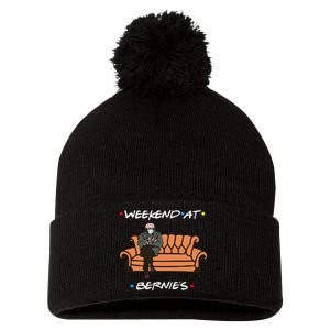 Weekend At Bernie's Meme Pom Pom 12in Knit Beanie