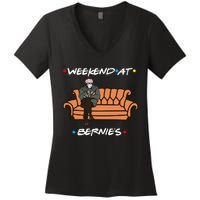 Weekend At Bernie's Meme Women's V-Neck T-Shirt