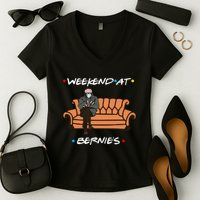 Weekend At Bernie's Meme Women's V-Neck T-Shirt