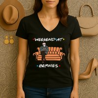 Weekend At Bernie's Meme Women's V-Neck T-Shirt