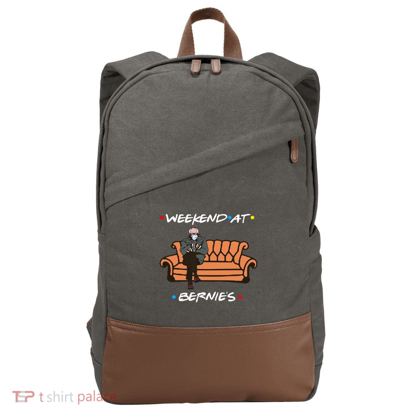 Weekend At Bernie's Meme Cotton Canvas Backpack
