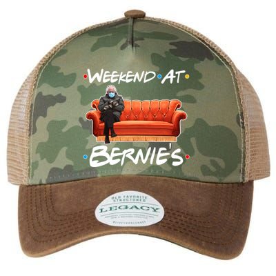 Weekend At Bernie's Mittens Meme Friends Legacy Tie Dye Trucker Hat