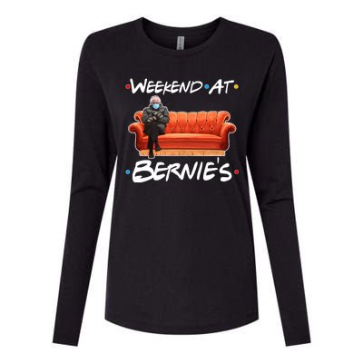 Weekend At Bernie's Mittens Meme Friends Womens Cotton Relaxed Long Sleeve T-Shirt