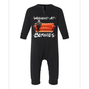 Weekend At Bernie's Mittens Meme Friends Infant Fleece One Piece