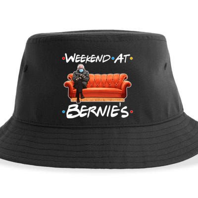 Weekend At Bernie's Mittens Meme Friends Sustainable Bucket Hat