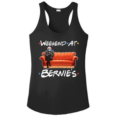 Weekend At Bernie's Mittens Meme Friends Ladies PosiCharge Competitor Racerback Tank