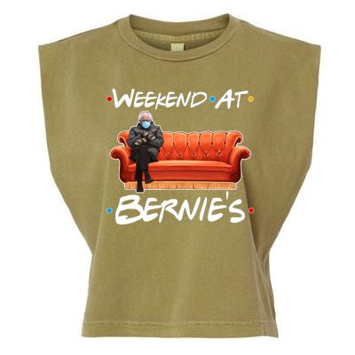 Weekend At Bernie's Mittens Meme Friends Garment-Dyed Women's Muscle Tee