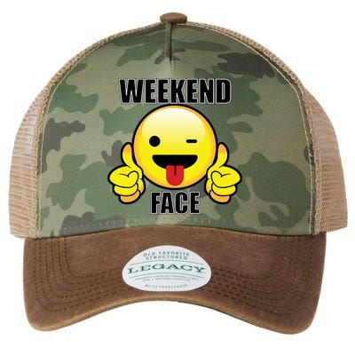 Weekend Face Emoji Legacy Tie Dye Trucker Hat