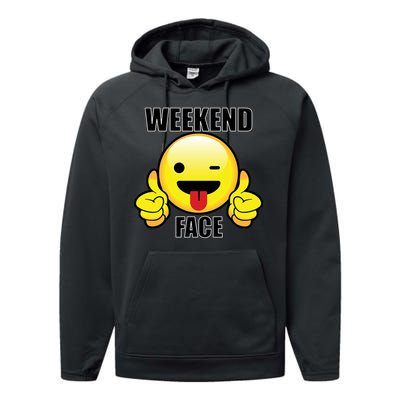 Weekend Face Emoji Performance Fleece Hoodie