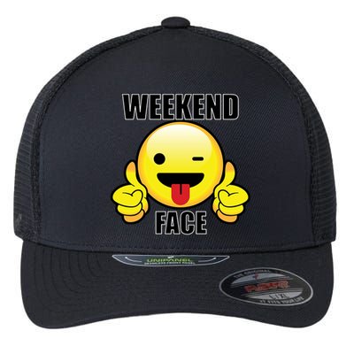 Weekend Face Emoji Flexfit Unipanel Trucker Cap