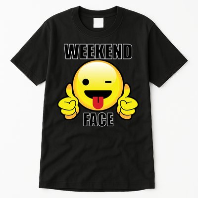 Weekend Face Emoji Tall T-Shirt