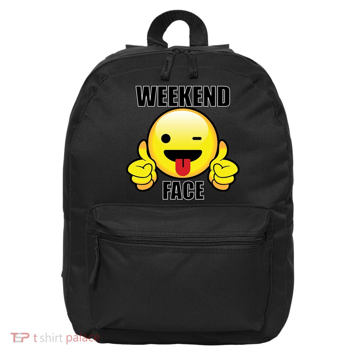 Weekend Face Emoji 16 in Basic Backpack