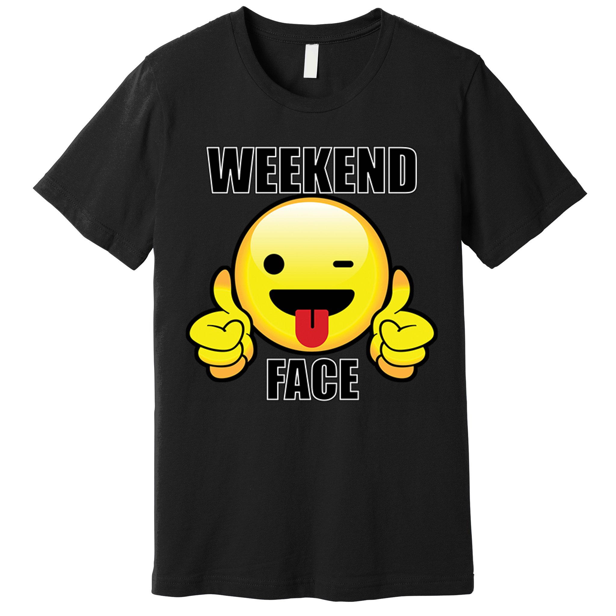 Weekend Face Emoji Premium T-Shirt