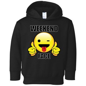 Weekend Face Emoji Toddler Hoodie