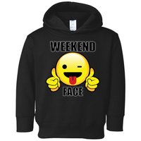 Weekend Face Emoji Toddler Hoodie