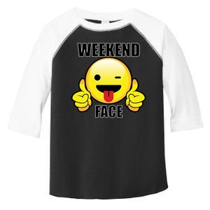 Weekend Face Emoji Toddler Fine Jersey T-Shirt