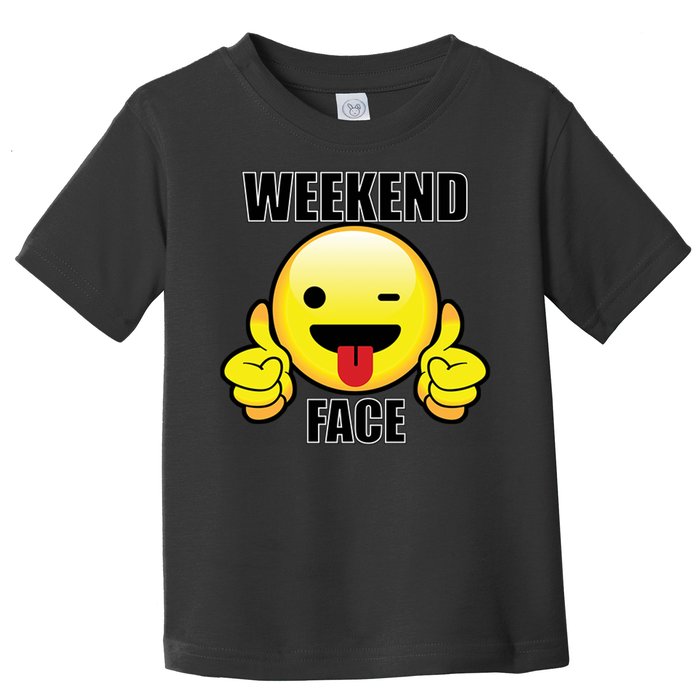 Weekend Face Emoji Toddler T-Shirt