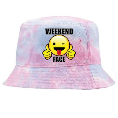 Weekend Face Emoji Tie-Dyed Bucket Hat