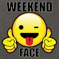 Weekend Face Emoji Cotton Canvas Backpack
