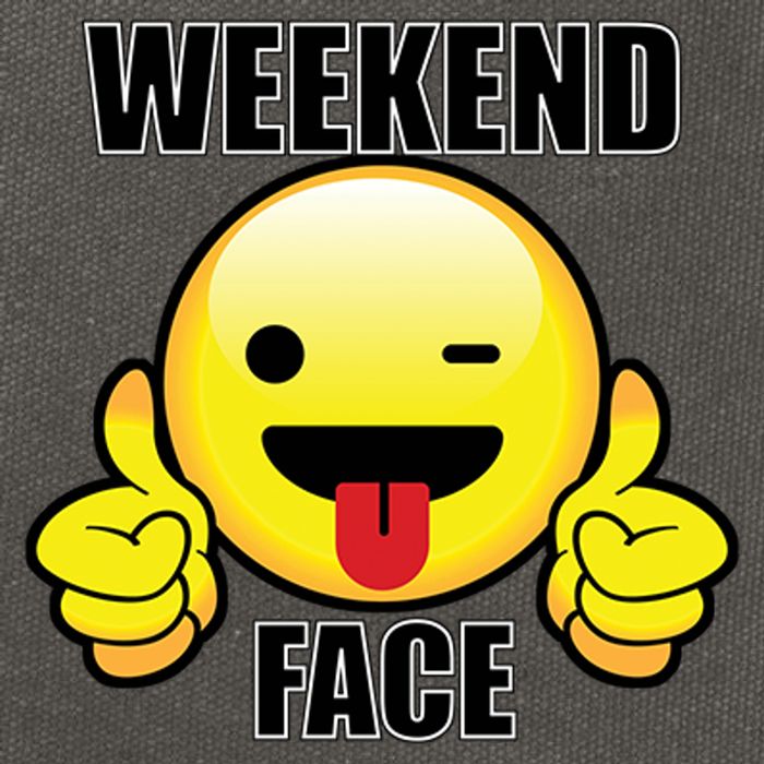 Weekend Face Emoji Cotton Canvas Backpack