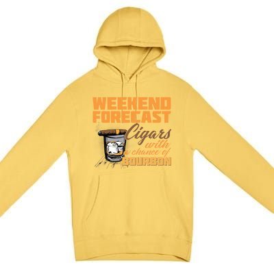 Weekend Forcast Cigars and Bourbon Premium Pullover Hoodie