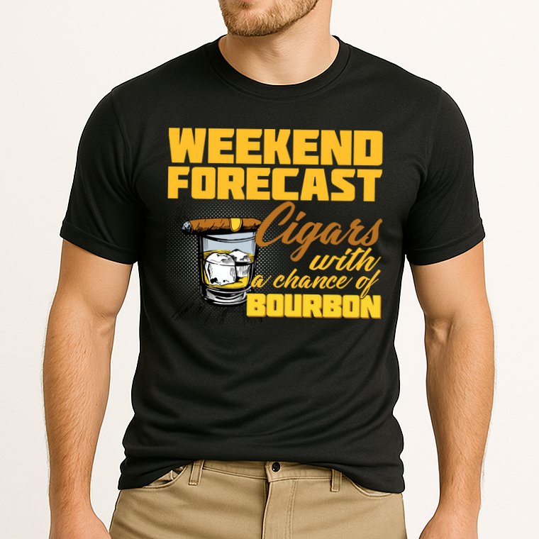 Weekend Forcast Cigars and Bourbon Performance Shirt