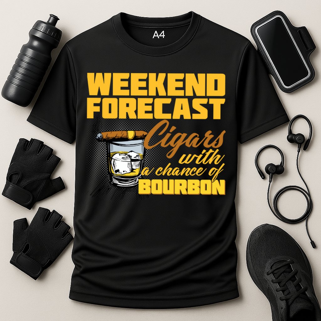 Weekend Forcast Cigars and Bourbon Performance Shirt