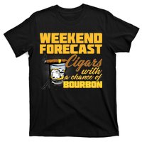 Weekend Forcast Cigars and Bourbon T-Shirt