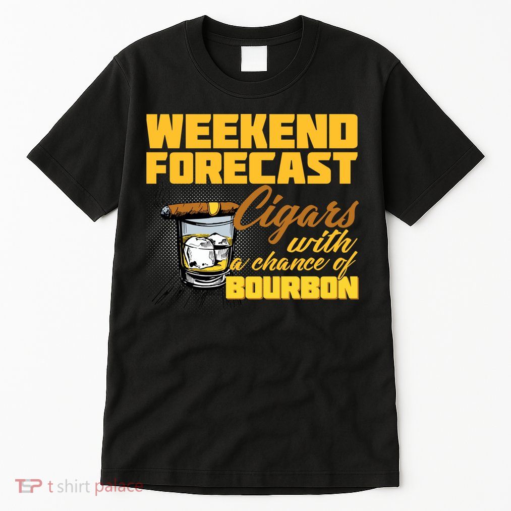 Weekend Forcast Cigars and Bourbon Tall T-Shirt