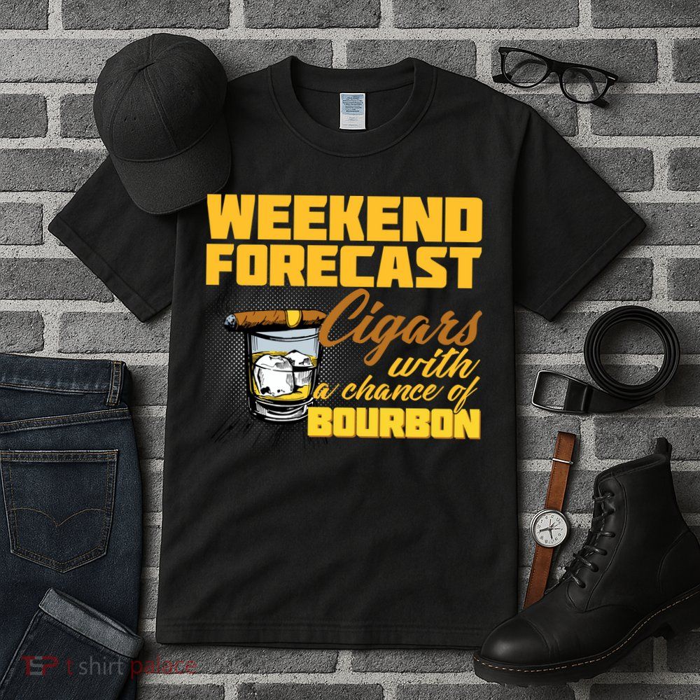Weekend Forcast Cigars and Bourbon Tall T-Shirt