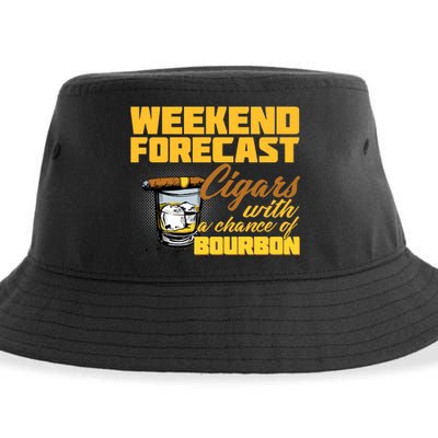 Weekend Forcast Cigars and Bourbon Sustainable Bucket Hat