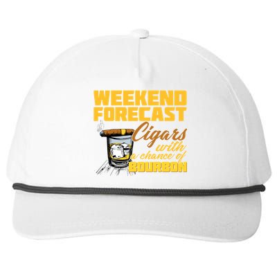 Weekend Forcast Cigars and Bourbon Snapback Five-Panel Rope Hat