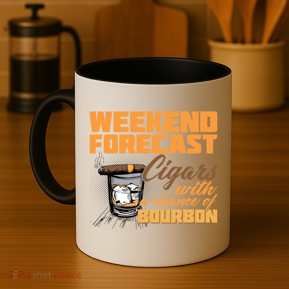 Weekend Forcast Cigars and Bourbon Mug