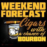 Weekend Forcast Cigars and Bourbon Drawstring Bag