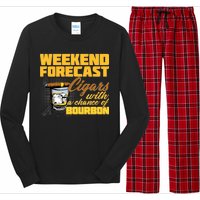 Weekend Forcast Cigars and Bourbon Long Sleeve Pajama Set