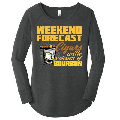 Weekend Forcast Cigars and Bourbon Women's Perfect Tri Tunic Long Sleeve Shirt