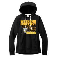 Weekend Forcast Cigars and Bourbon Women's Fleece Hoodie