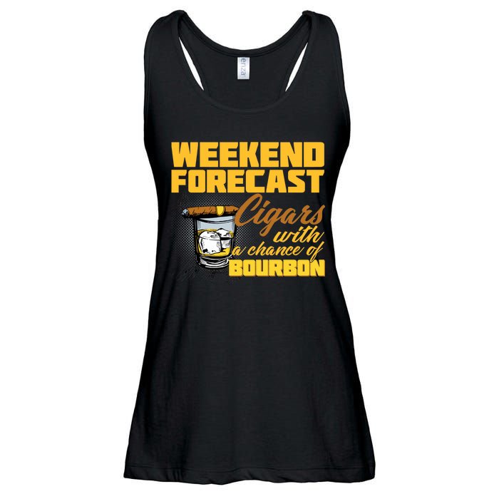 Weekend Forcast Cigars and Bourbon Ladies Essential Flowy Tank