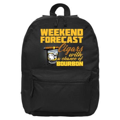 Weekend Forcast Cigars and Bourbon 16 in Basic Backpack