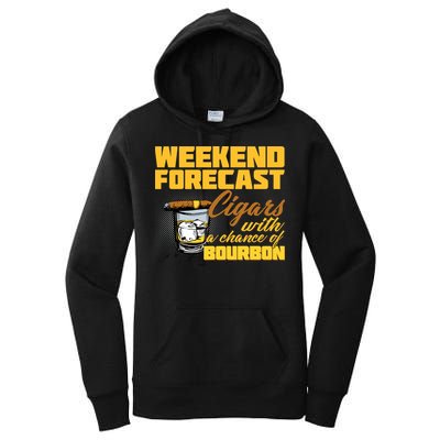 Weekend Forcast Cigars and Bourbon Women's Pullover Hoodie